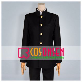 Cosonsen Attack On Titan Junior High Male School Uniform Cosplay Costume Black