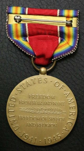 USA WW2 Victory Campaign Service Medal in 1946 Box 71 - M - 945 Medallic Art Company 3
