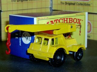 Matchbox Lesney Taylor Jumbo Crane 11 C1 All Yellow Sc2 Nm & Crafted Box
