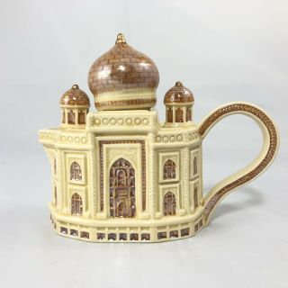Fitz And Floyd 1994 Famous Landmarks Tea Pot " The Taj Mahal " India - - Limited - Sf