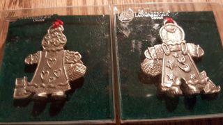 Longaberger Pewter Christmas Ornaments