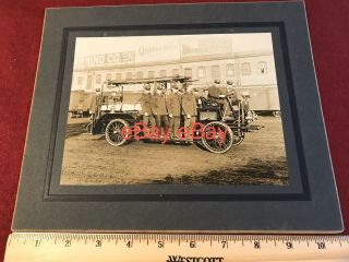 Vintage 1900’s Black And White Photo Seattle Fire Dept Hose Company No.  5