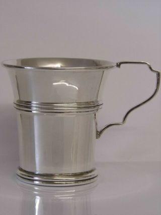 A Fine Antique English Solid Sterling Silver Tankard Mug Birmingham 1936