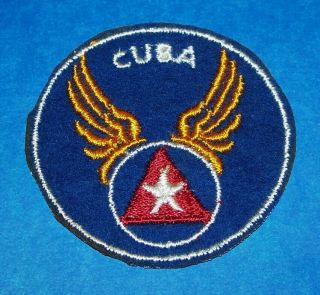 Cut - Edge Wool Ww2 U.  S.  Made Cuba Air Force Patch