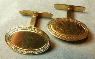 Vintage 1993 9ct Gold Henry Griffith & Sons " Swivlink " Cufflinks 5.  2g