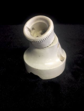 Vintage French Ceramic Angled Light Fitting,  Switch Socket Boat Industrial.
