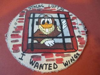 Wwii Usaaf Donald Duck Pow Stalag Luft Iii I Wanted Wings Flight Jacket Patch