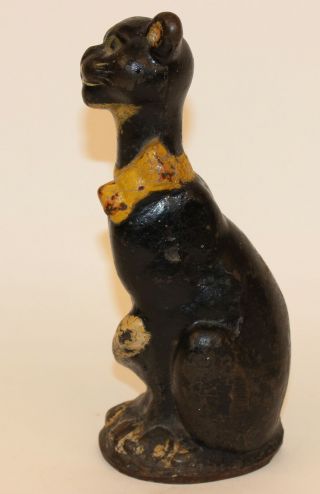 RARE BLACK CRAZY CAT CAST IRON DOORSTOP 2