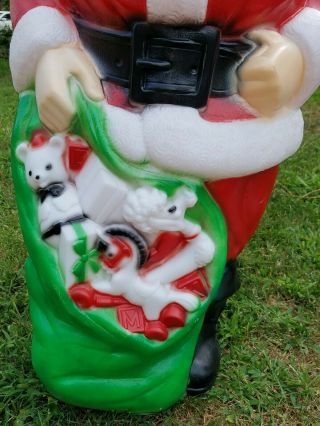 Vintage Empire Santa Claus Lighted Blow Mold Christmas Lawn Ornament 48 
