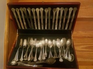 Silver Plated 85 Piece Set Fb Rogers In Wooden Cherry Box