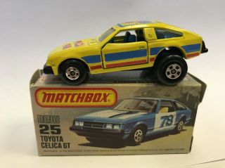 Matchbox Toyota Celica Gt 25 W/ Box 1981 Lesney England Nos