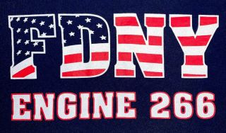 FDNY NYC Fire Department York City T - shirt XL Engine 266 Rockaway Queens 2