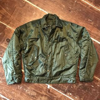 Vintage Us Navy Extreme Cold Weather A - 1 Jacket Mens Medium Military Green