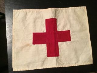 Wwii Usn Red Cross Flag Small