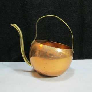 Vintage Solid Copper And Brass House Plant Watering Can Pitcher Watering Can