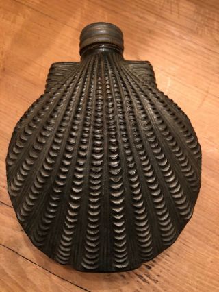 Foust Whiskey Distillery Clam Seashell Figural Flask Nip - Glen Rock Pa Bottle