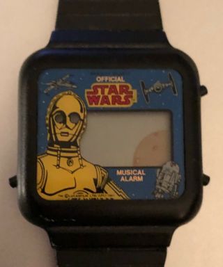 Official Star Wars C3po - R2d2 Bradley Musical Alarm Watch,  1980’s