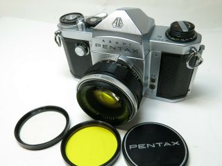 M42 Asahi Pentax K Early Vintage Camera,  Auto - Takumar 55mm Lens Ex,