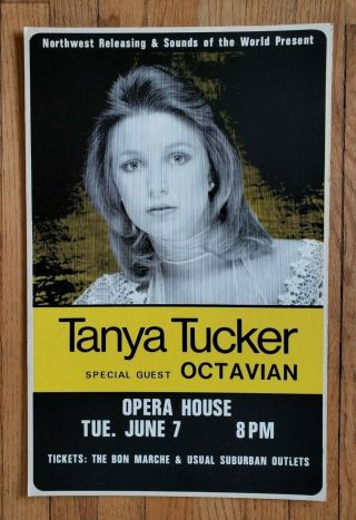 Vintage (1977) Tanya Tucker Octavian Country Artist Cardboard Concert Poster