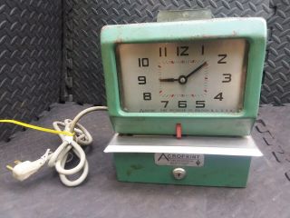 Acroprint Time Clock Punch In/out Industrial Recorder 125nr4 No Key
