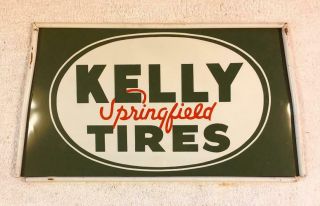 Vintage 1950s Kelly Springfield End Plate For A " Single Tire Rack ",