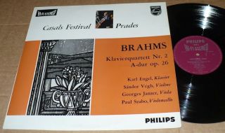 Philips 835 100 Ay Hi - Fi Stereo Ed1 Brahms Piano Quartet Engel Vegh Casals Live