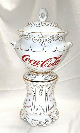 Coca Cola Cookie Jar Ceramic Vintage Syrup Dispenser