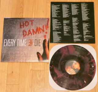 Every Time I Die Hot Damn Lp Pink - Black Vinyl /1000 Between The Buried And Me