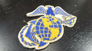 Wwii Usmc Marine Corps Blue Sweetheart Jacket Patch Ega Eagle Globe Anchor