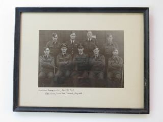 Vintage Ww2 Wwii Photograph Of Royal Air Force Raf Pilot Dabney,  Crew