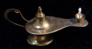 Vintage Brass Genie Oil Lamp/lantern