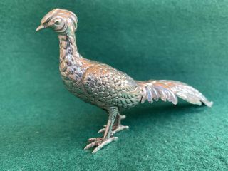 Collectible Marked Spanish Sterling Silver 925 Pheasant Figurine