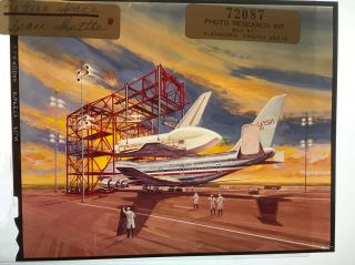 Space Shuttle / Nasa 4x5 Color Transparency - Art Concept Mate Device
