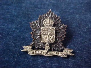 Orig Ww2 Officers Collar Badge 1st British Columbia Regiment
