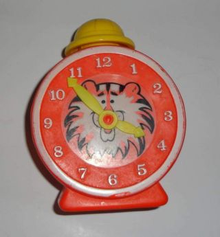 Avon Orange Child Tiger Clock Lotion Or Liquid Soap Plastic Container Bottle