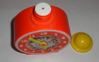Avon Orange Child Tiger Clock Lotion or Liquid Soap Plastic Container Bottle 2