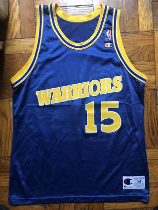Vintage 90’s Latrell Sprewell Warriors Champion Jersey Size 44