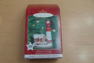 Hallmark Keepsake Lighthouse Greetings 2000 Christmas Ornament 4 Magic