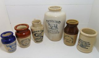 Small - Size Brown Top Cream Pot from Vicarage Farm Dairy c1910 2