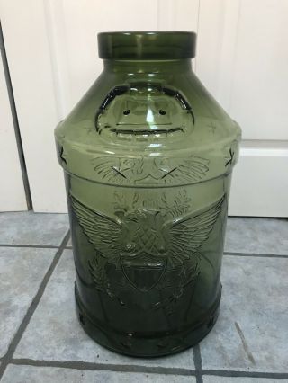 5 Gallon Jug Green Glass Bicentennial 1976 Jar