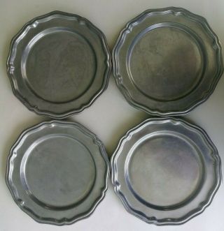 Crown Castle Ltd - Queen Anne Cast Aluminum Dinner Plates - Set Of 4