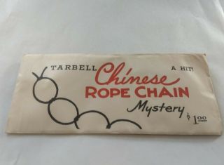 Vintage Tarbell Chinese Rope Chain Mystery - Abbott’s No.  600