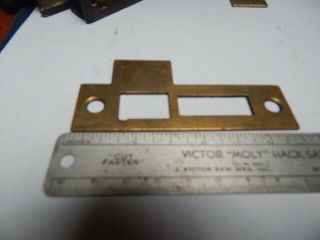 Antique Door Mortise Strike Plate Brass (sp4)