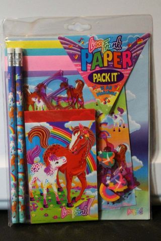 Fabulous Vintage Lisa Frank Paper Pack It - Rainbow Chaser Lollipop Horses