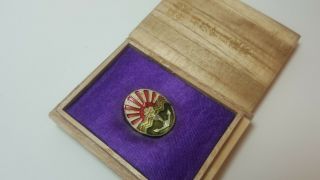 Japanese Ww2 Wwii Naval Institute Meritorious Badge With Issue Case