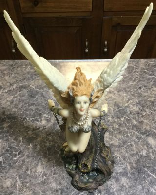 Pacific Giftware Goddess Mythical Angel Fairy Figure Wings And Chains Beauty
