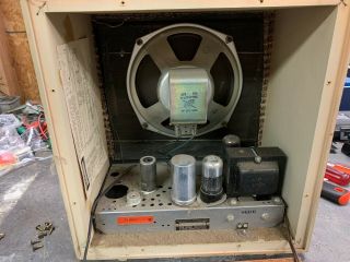 Vintage Silvertone Vacuum Tube Amplifier Speaker 6v6gt Se