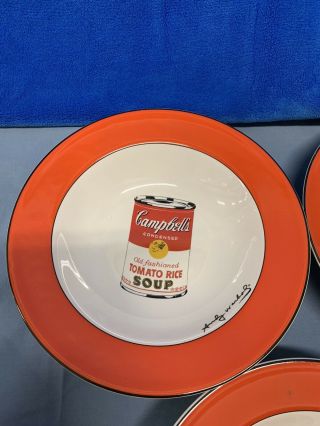 Andy Warhol Porcelain Set of 4 Soup Bowls Block Pop Art - Limited Edition 2