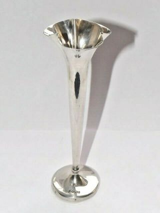 Fine Antique Art Nouveau Solid Silver Sterling Bud Flower Vase Hm Sheffield 1903