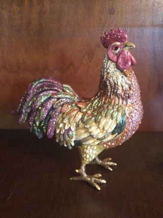 Jay Strongwater Swarovski Flora Fauna Large Jarvis Rooster